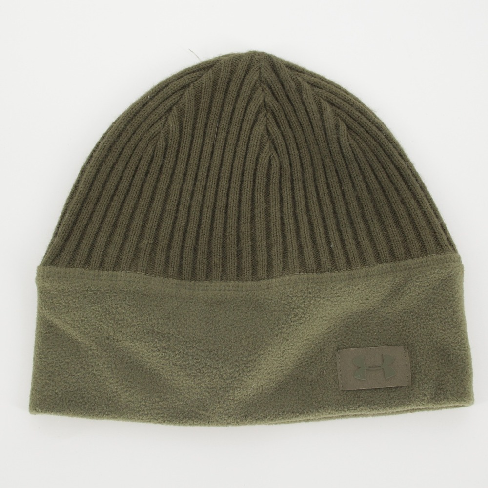 Under Armour Women's Green‎ Fleece Lined Ribbed Knit Beanie OSFA